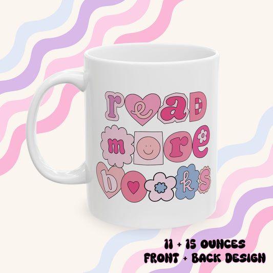 Comic Read More Books Ceramic Mug