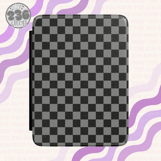 Midnight Checkered Textured Kindle Case