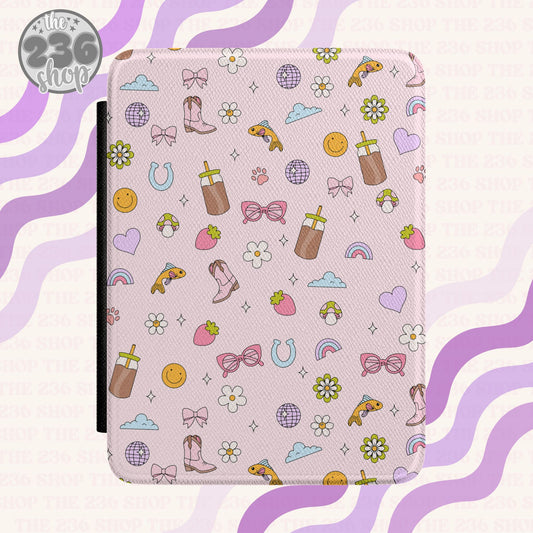 Cute Doodles Textured Kindle Case