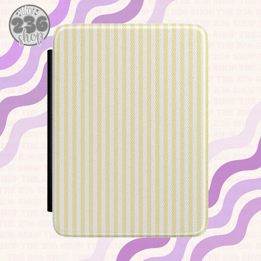 Yellow Stripes Textured Kindle Case