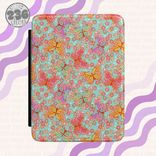 Retro Butterflies Textured Kindle Case