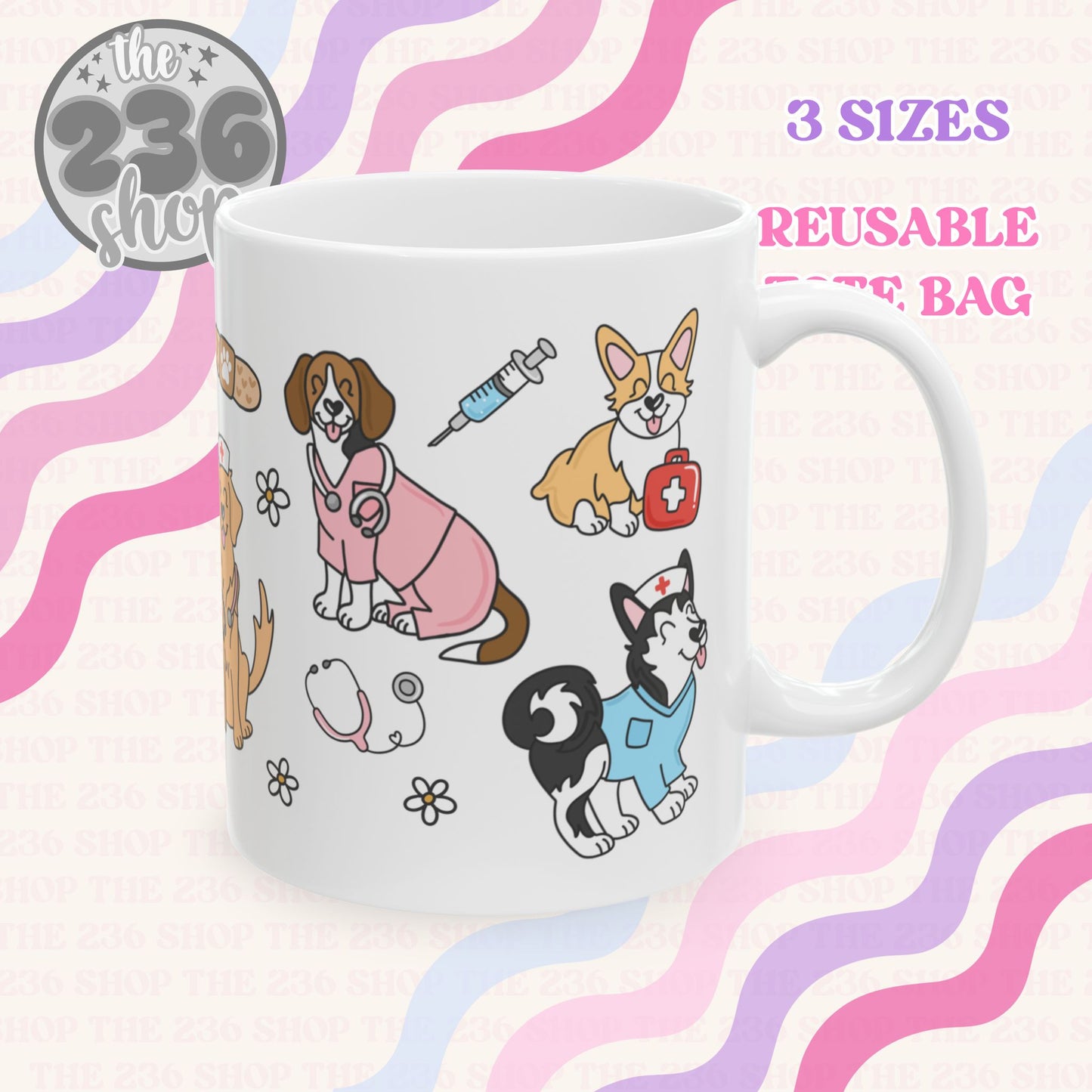 Dog Nurse (full wrap) Ceramic Mug