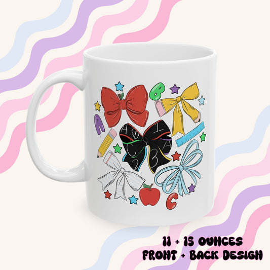 Back to School Bows Ceramic Mug