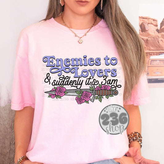 Enemies to Lovers Tshirt | Comfort Colors | Fantasy Reader | Smut | Bookish | Bookworm | Librarian