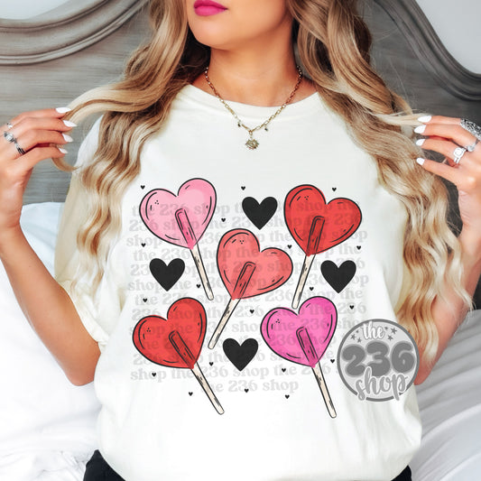 Lollipops Valentine's Day Tshirt | Comfort Colors | Suckers | Valentines Day | Cupid | Love | Hearts