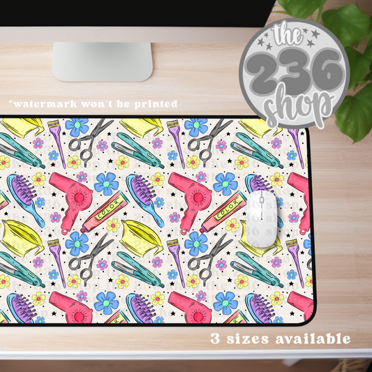 Hair Stylist Desk Mat | Mousepad | Desk Pad | Gamer | Work From Home | Desk Accessories | Office | Gift for Hair Stylist