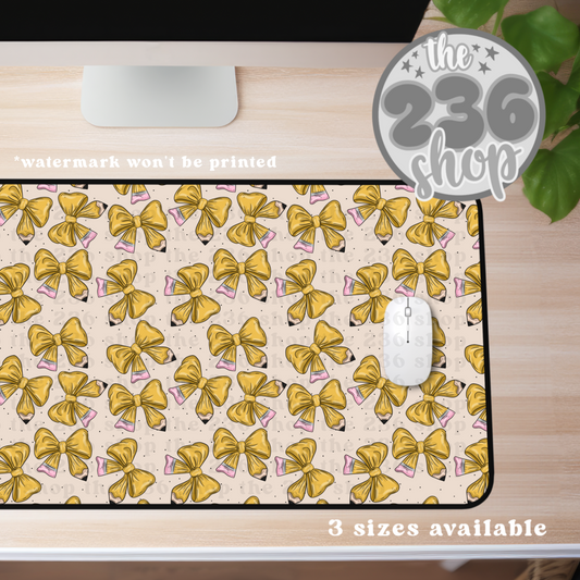 Pencil Bows Desk Mat