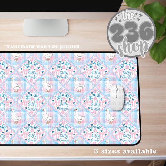Silly Goose Desk Mat | Mousepad | Desk Pad | Gamer | Work From Home | Desk Accessories | Office | Gift for Teacher