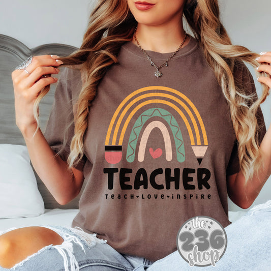 Teacher Rainbow Tshirt