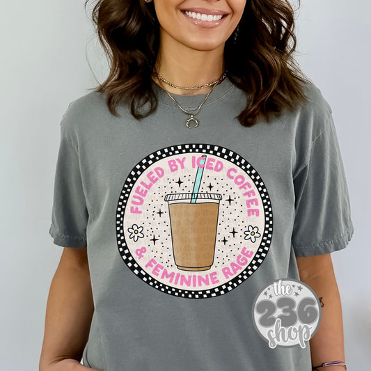 Iced Coffee + Feminine Rage Tshirt