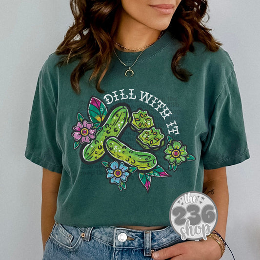 Dill with it Pickle Tattoo Tshirt
