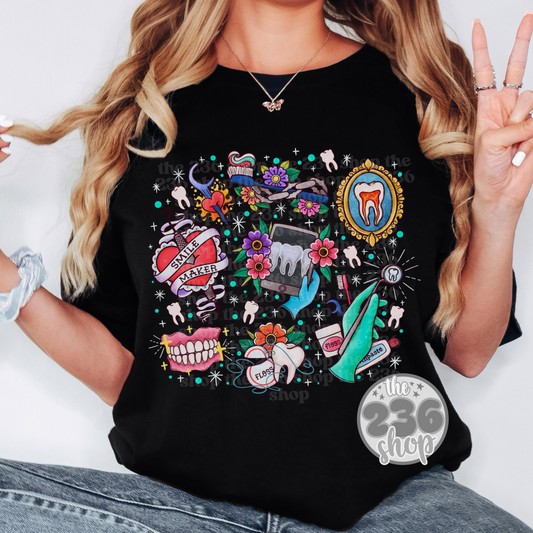 Dental Flash Tattoos Tshirt
