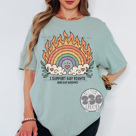 Support Gay Rights and Gay Wrongs Tshirt