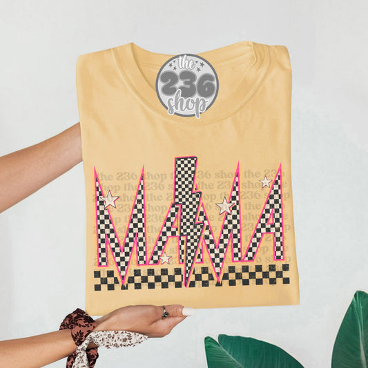 Rocker Mama Checkered Tshirt