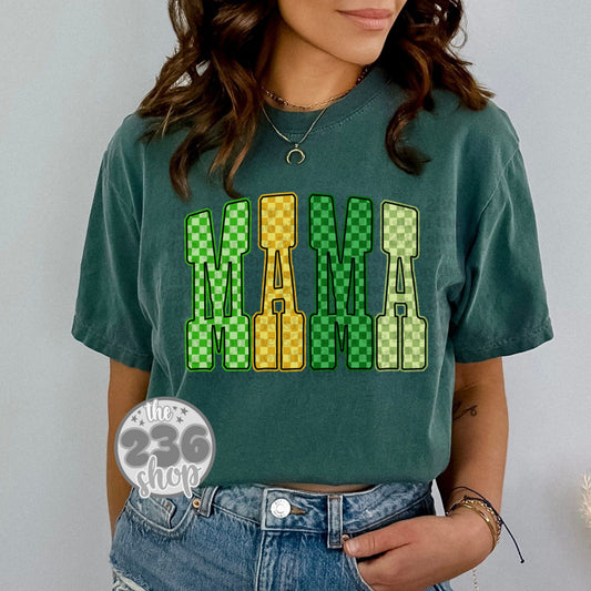Mama Checkered St Patrick's Day Tshirt