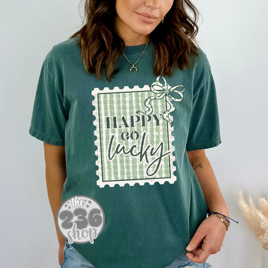 Happy Go Lucky Stamp Tshirt