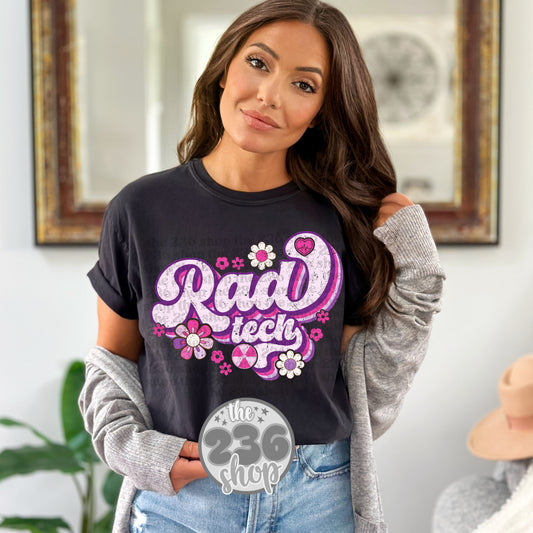 Light Flowery Rad Tech Tshirt