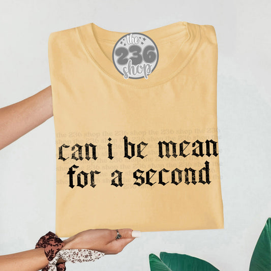 Can I Be Mean For A Second Tshirt