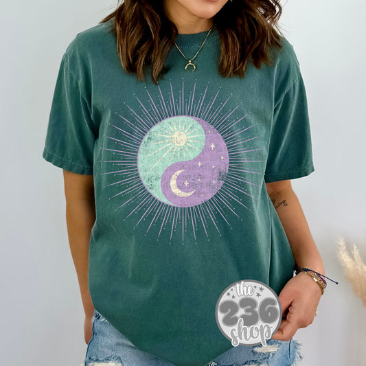 Yin Yang Sun and Moon Tshirt