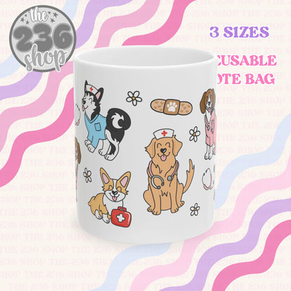 Dog Nurse (full wrap) Ceramic Mug