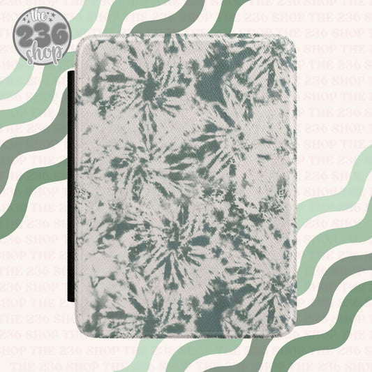 Green Tie Dye Textured Kindle Case