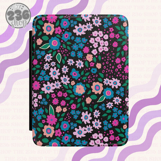 Neon Flowers Textured Kindle Case
