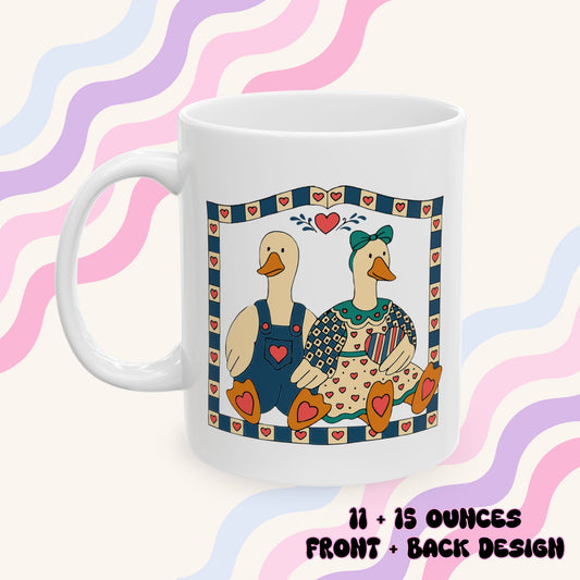 Vintage Geese Ceramic Mug