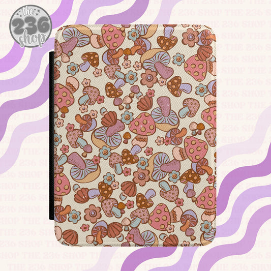 Retro Shrooms Textured Kindle Case