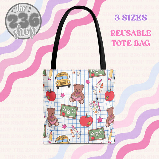 Back To School Reusable Tote Bag