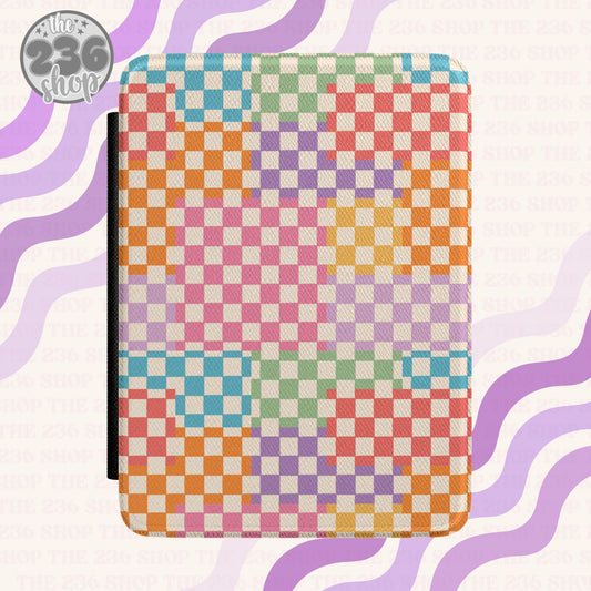 Colorful Checkered Textured Kindle Case