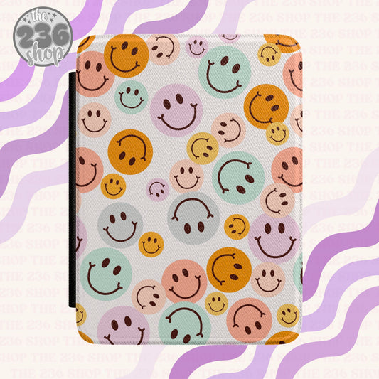 Colorful Smileys Textured Kindle Case