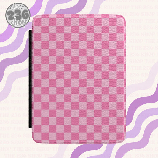 Bubblegum Checkered Textured Kindle Case