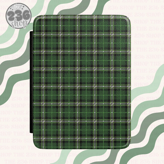 Shamrock Plaid Textured Kindle Case