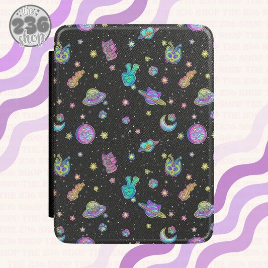 Space Kitty Doodles Textured Kindle Case